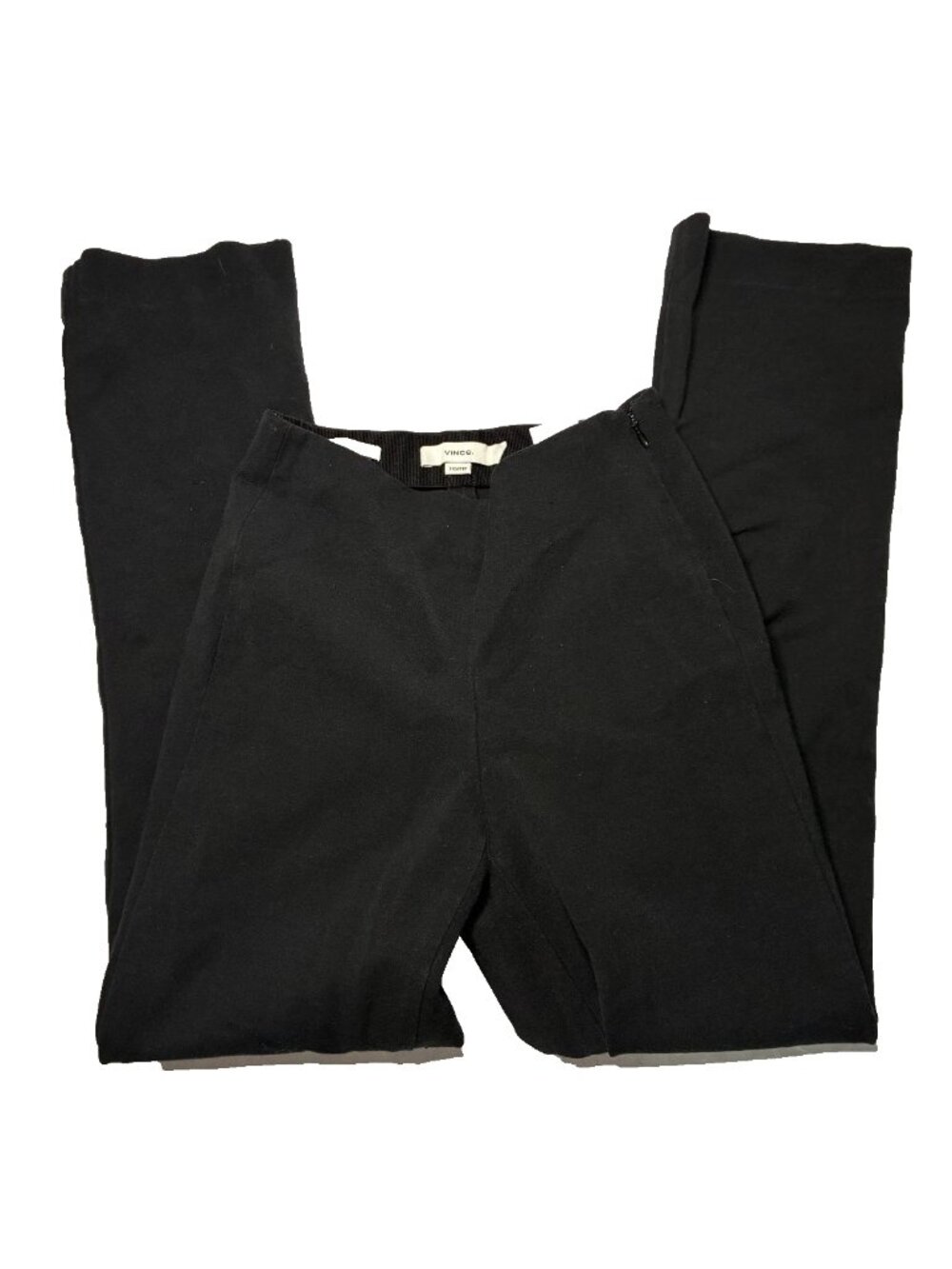 Vince Women’s Pant Size Xxs Side Zip Ponte Black Capsule Flat front